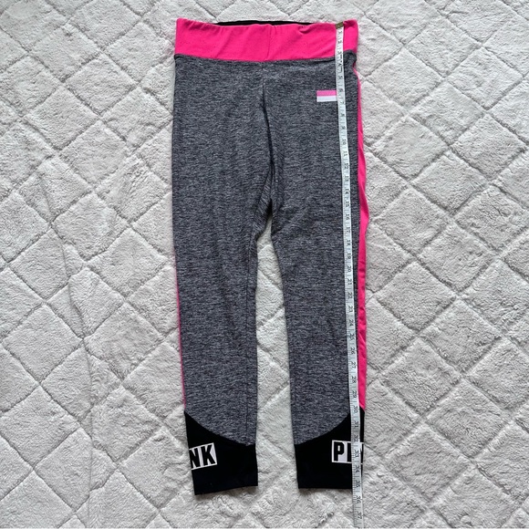 Victoria's Secret PINK | Neon Pink & Gray Ultimate Yoga Leggings | Size Medium - Picture 11 of 13
